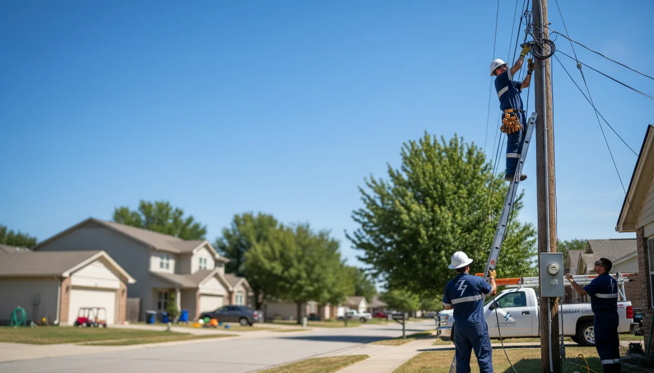 Residential electrician providing installation services in Schwertner, TX